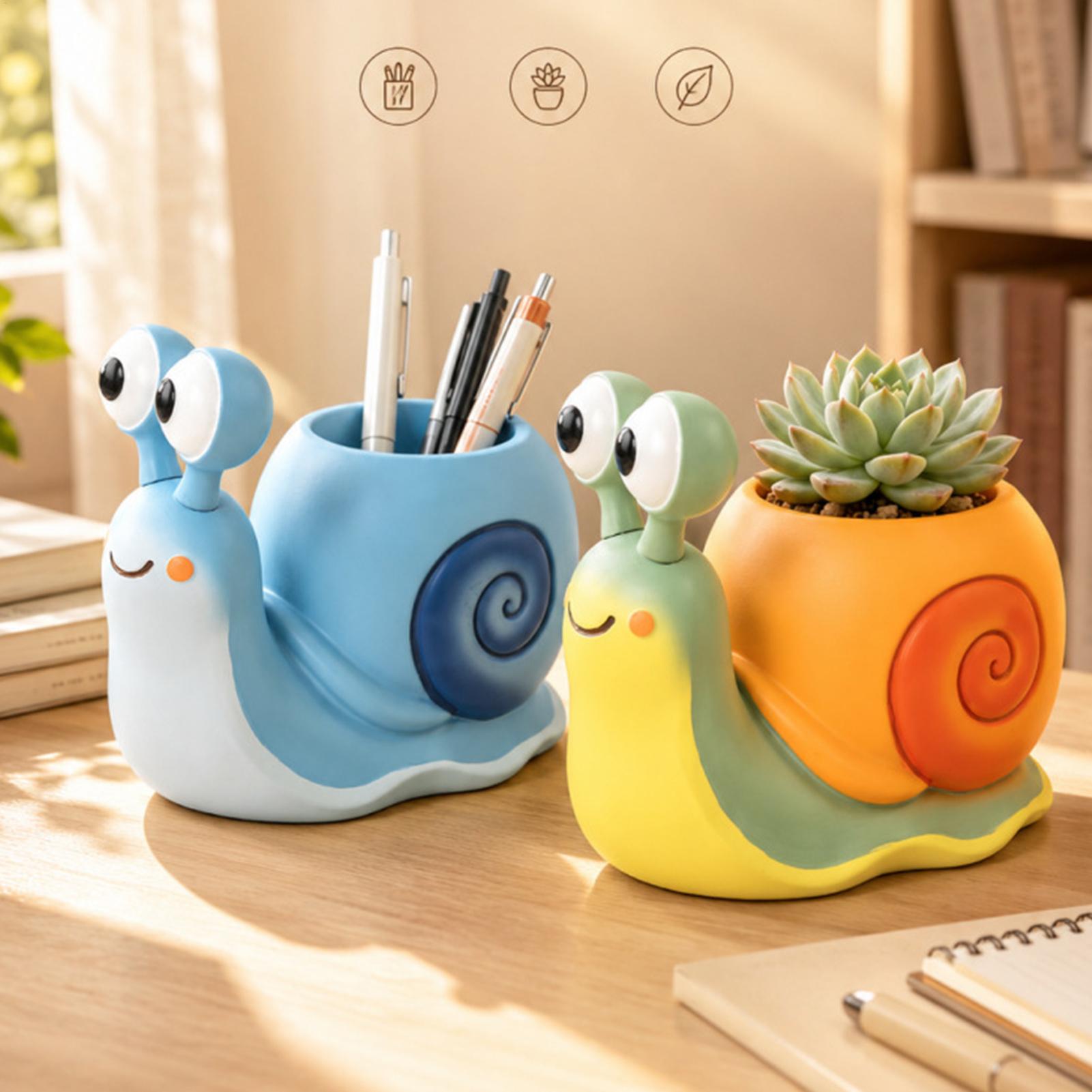 Succulent Set - Pot de fleurs en forme d'escargot,