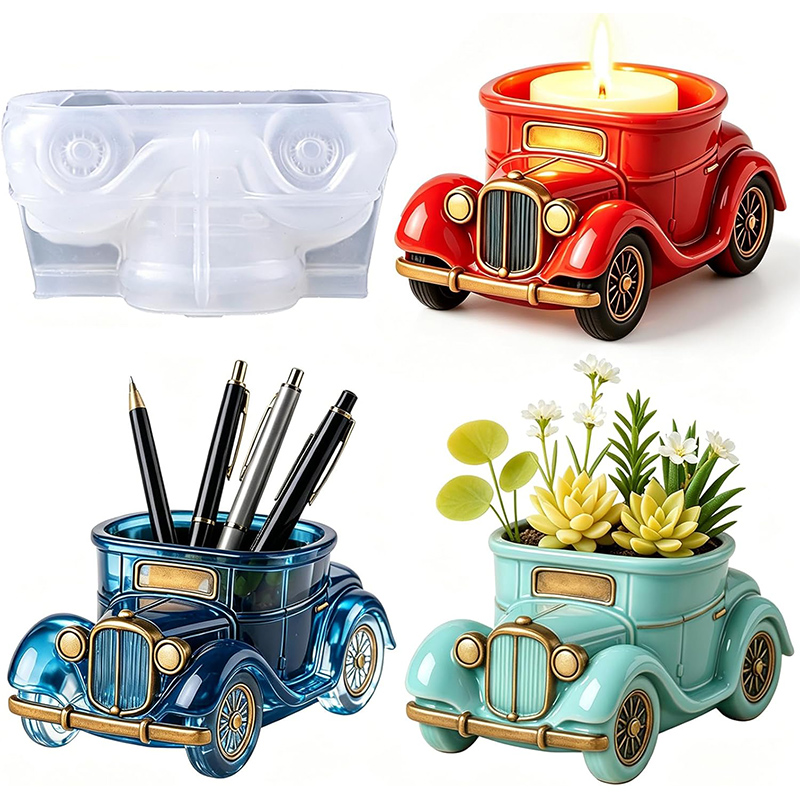 Succulent Set - Moule en silicone 3D vintage pour
