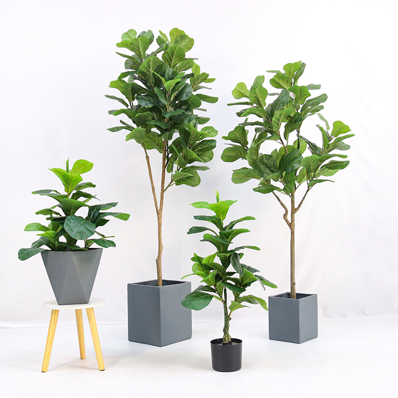 Fiddle Leaf Fig - Plante artificielle en pot, ficus à