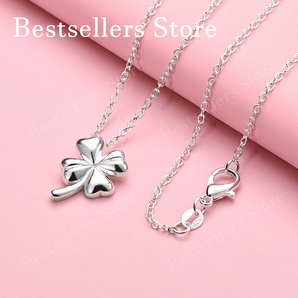 Snake Plant - Collier avec pendentif trèfle exquis en