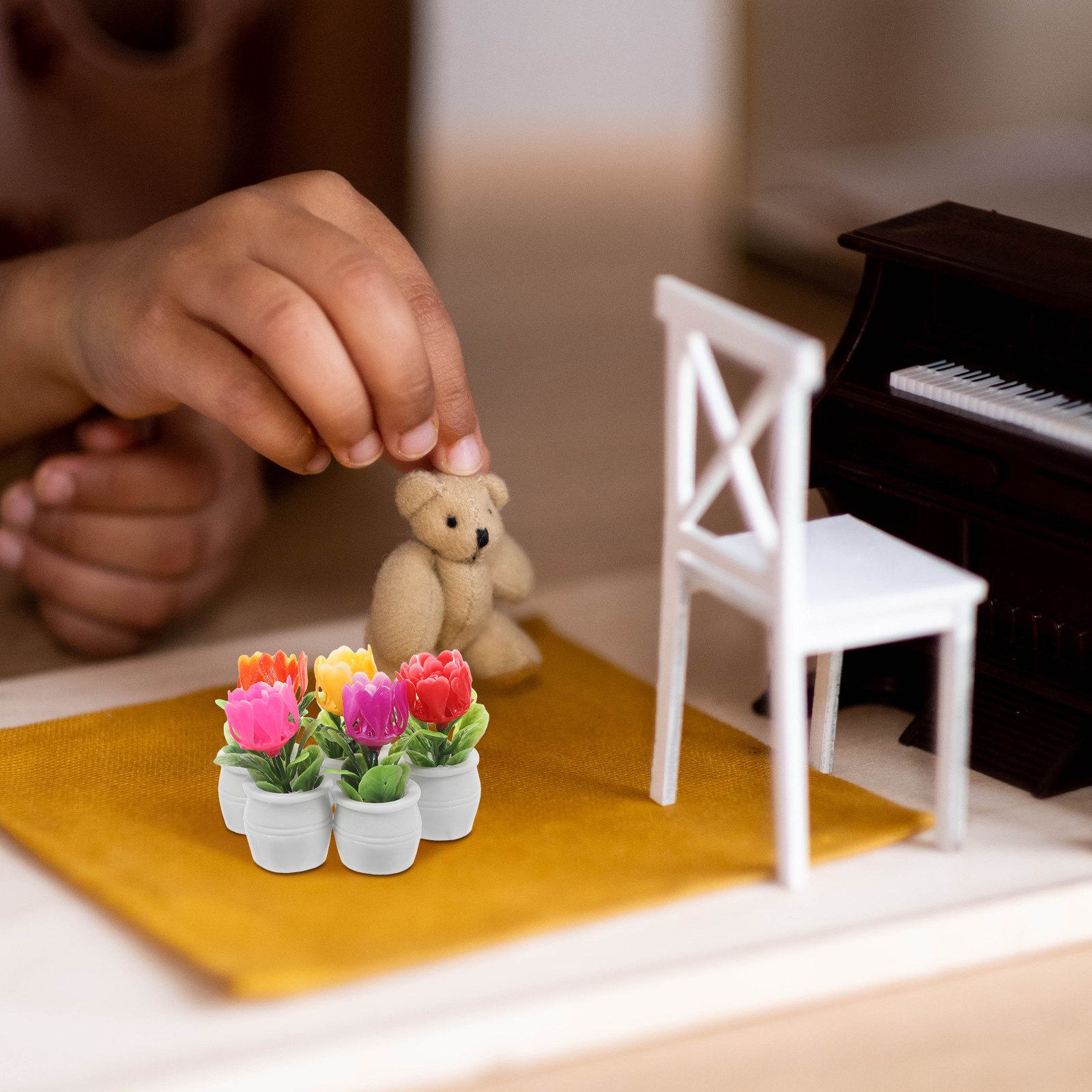 Plant Pot - 5 pièces de bonsaïs artificiels en