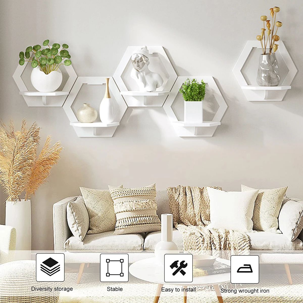 Étagère murale hexagonale sans - Terracotta Pot avis et prix